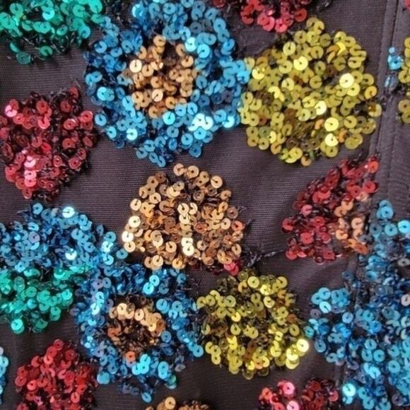 NWT Anthropologie Eva Franco Multicolor Sequined Holiday Party Midi Dress - Picture 14 of 16